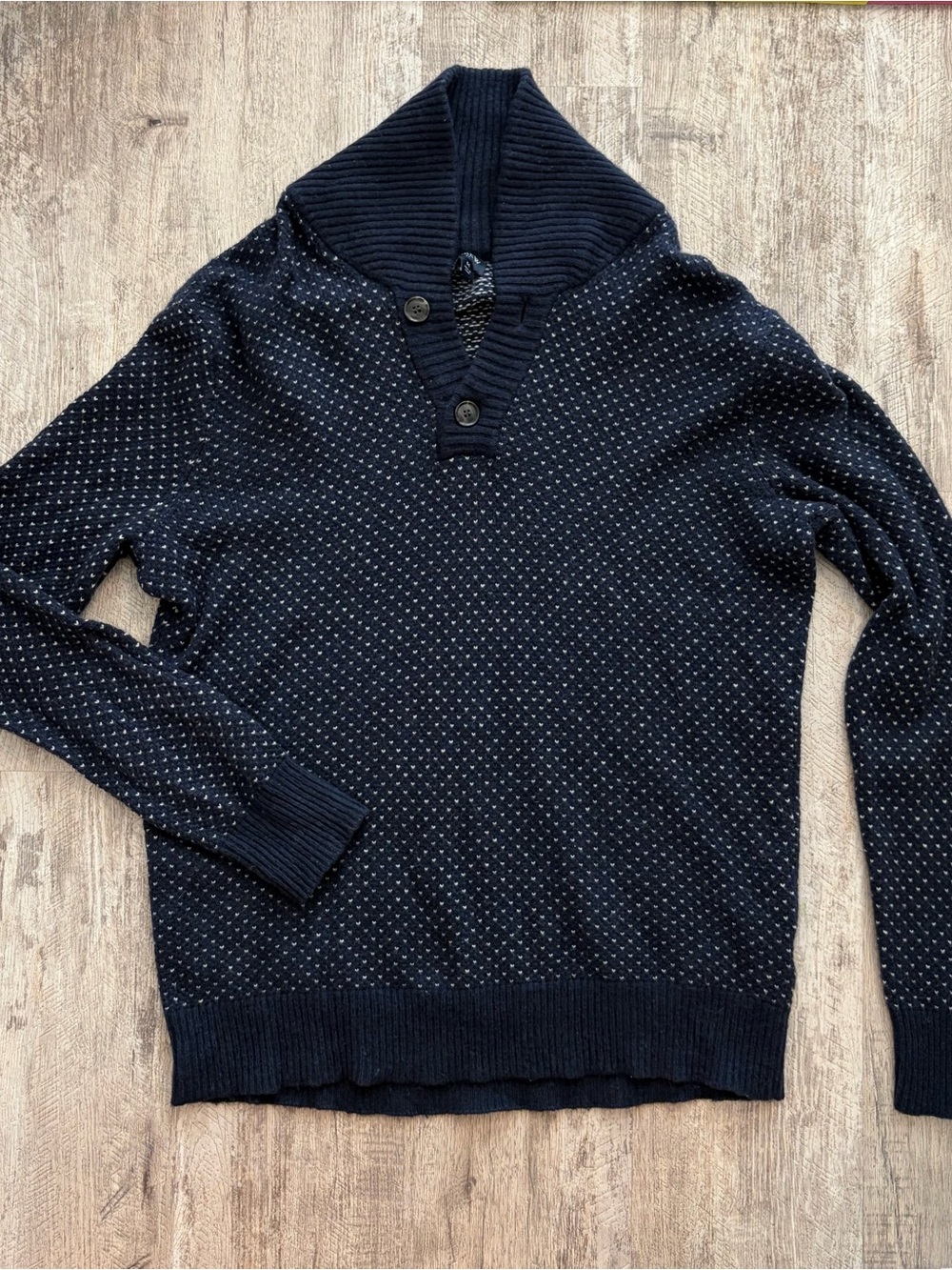 J. Crew Men's Navy Shawl Collar Knit Sweater